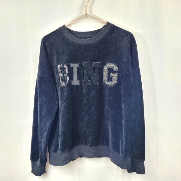 Anine Bing Velour Velvet Sweatshirt - Picture 4 of 12